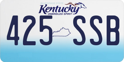 KY license plate 425SSB
