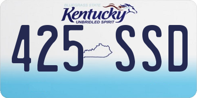 KY license plate 425SSD