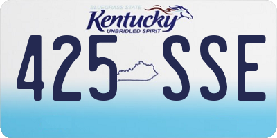 KY license plate 425SSE