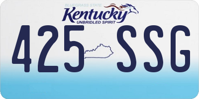 KY license plate 425SSG