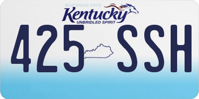 KY license plate 425SSH