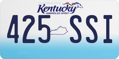 KY license plate 425SSI