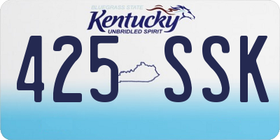 KY license plate 425SSK