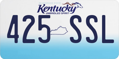 KY license plate 425SSL