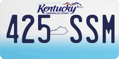 KY license plate 425SSM