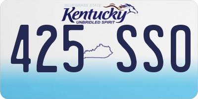 KY license plate 425SSO
