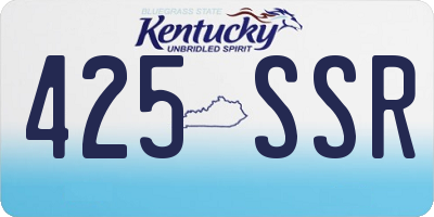 KY license plate 425SSR