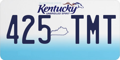 KY license plate 425TMT