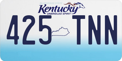 KY license plate 425TNN