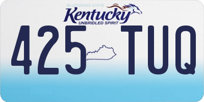 KY license plate 425TUQ