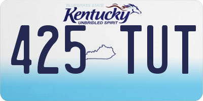 KY license plate 425TUT