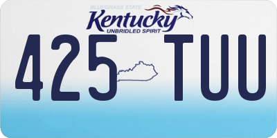 KY license plate 425TUU