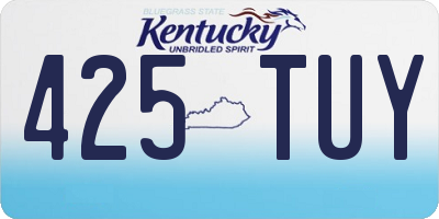 KY license plate 425TUY