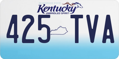 KY license plate 425TVA