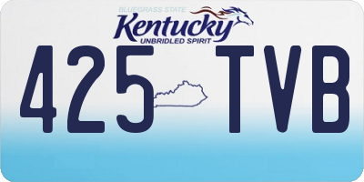 KY license plate 425TVB