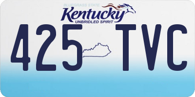 KY license plate 425TVC