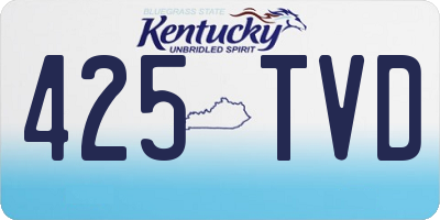 KY license plate 425TVD