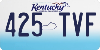 KY license plate 425TVF
