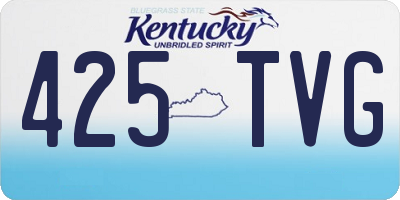 KY license plate 425TVG