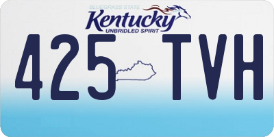 KY license plate 425TVH