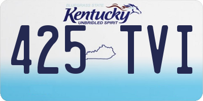 KY license plate 425TVI