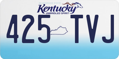 KY license plate 425TVJ