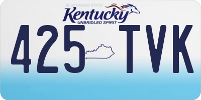 KY license plate 425TVK