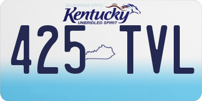 KY license plate 425TVL