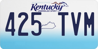 KY license plate 425TVM