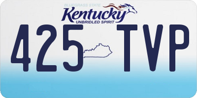 KY license plate 425TVP
