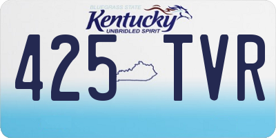 KY license plate 425TVR