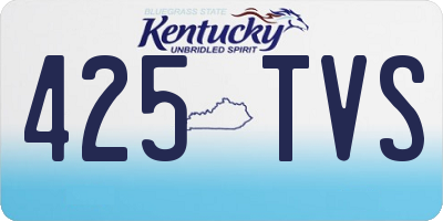 KY license plate 425TVS