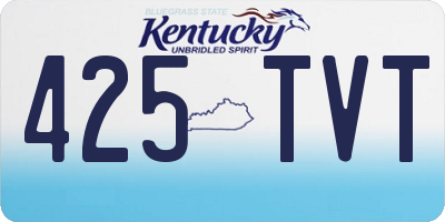 KY license plate 425TVT