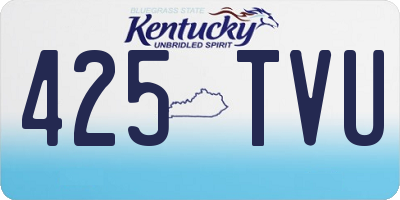 KY license plate 425TVU