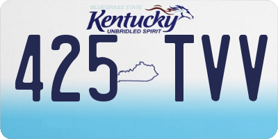 KY license plate 425TVV