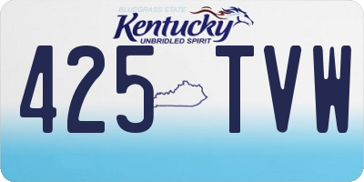 KY license plate 425TVW