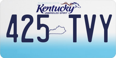 KY license plate 425TVY