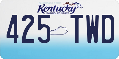 KY license plate 425TWD