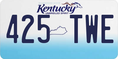 KY license plate 425TWE