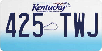 KY license plate 425TWJ