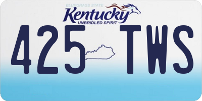 KY license plate 425TWS