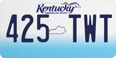 KY license plate 425TWT