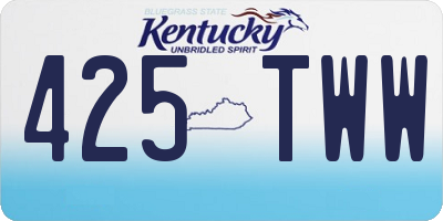 KY license plate 425TWW