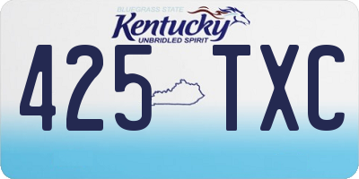 KY license plate 425TXC