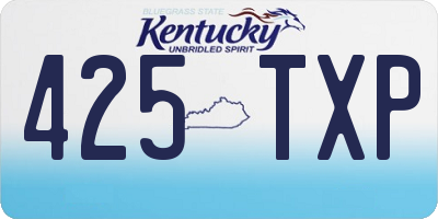 KY license plate 425TXP