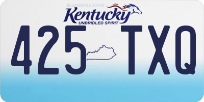 KY license plate 425TXQ
