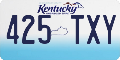 KY license plate 425TXY