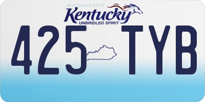 KY license plate 425TYB