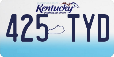 KY license plate 425TYD
