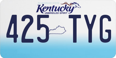 KY license plate 425TYG